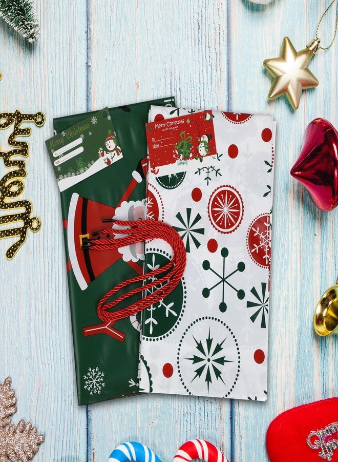 gepas 36 * 56 inch Extra Large Over Size Jumbo Gift Bags 2 CT Christmas Gift Bags Giant Santa Bag for for Huge Gifts Big Gift Sack Set - Image 3